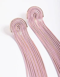 Rose Gold Chain Waterfall Earrings