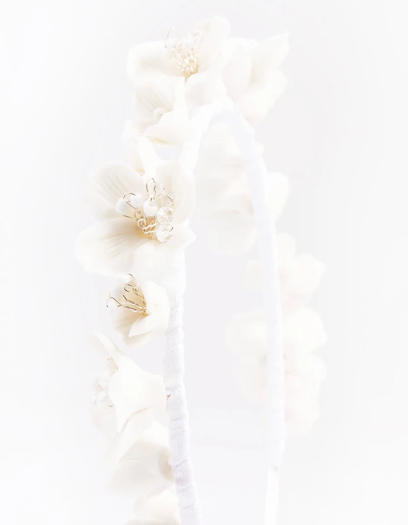 White Flower Headband