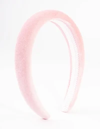 Kids Fabric Basic Pink Padded Headband