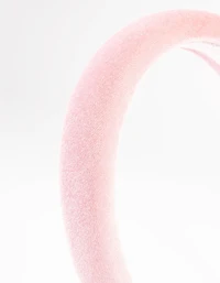 Kids Fabric Basic Pink Padded Headband