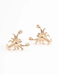 Boucles d’oreilles en or en forme de homard