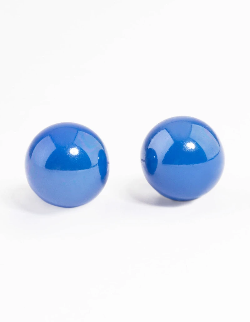 Shiny Ball Stud Earrings