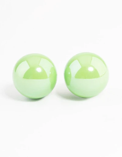 Shiny Ball Stud Earrings