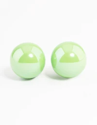 Shiny Ball Stud Earrings
