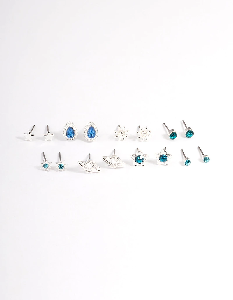 Silver Garden Celestial Earrings 8-Pack