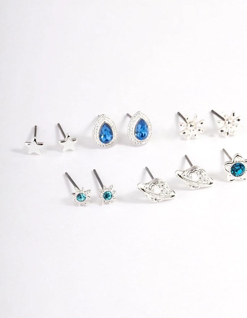 Silver Garden Celestial Earrings 8-Pack
