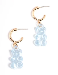 Blue Lolly Bear Earrings