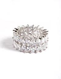 Bague Marquise en argent de Diamantemond Simulant