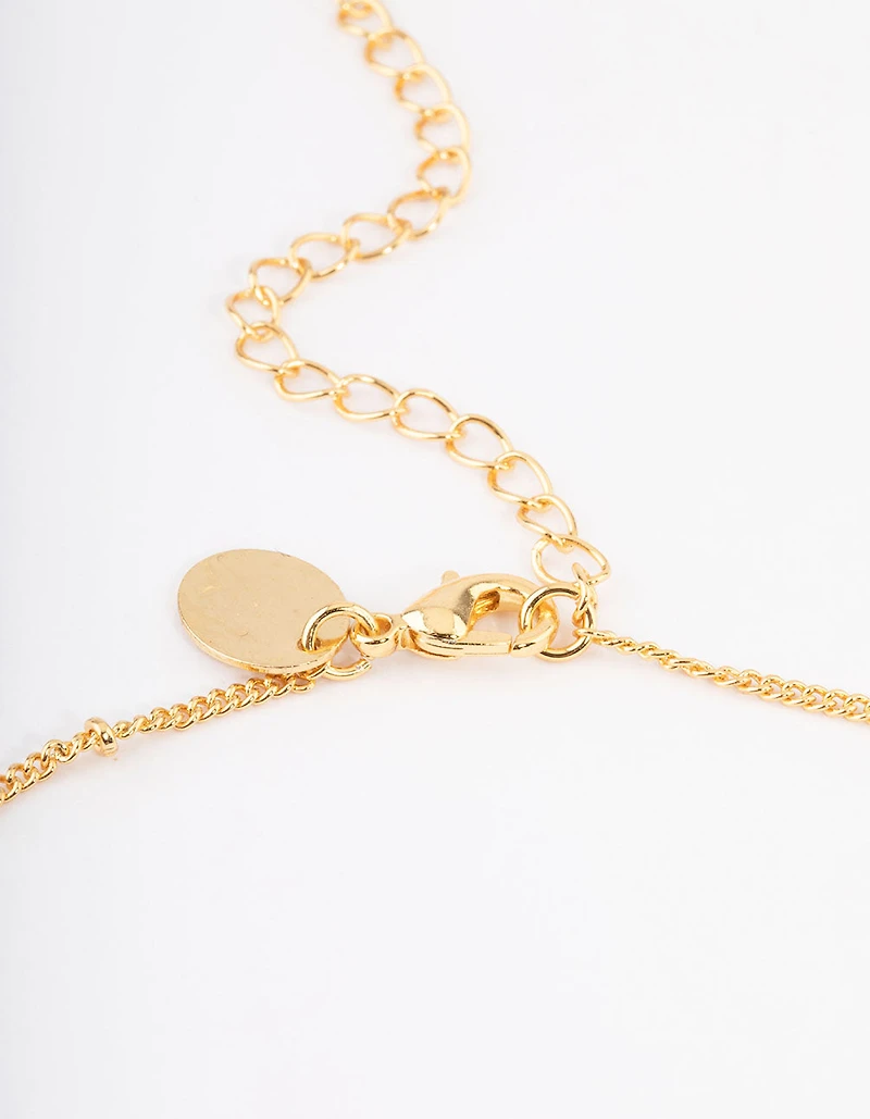 Gold Plated Detail Butterfly Necklace