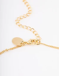Gold Plated Detail Butterfly Necklace