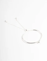 Silver Cubic Zirconia Toggle Bracelet