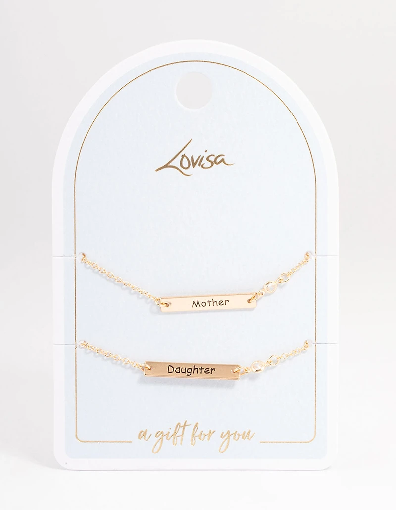 Gold M&D Classic Bar Bracelet Pack