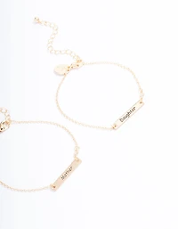Gold M&D Classic Bar Bracelet Pack