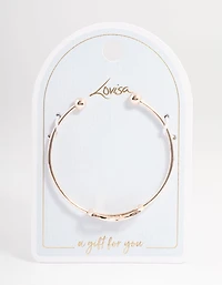 Rose Gold Infinity Open Cuff Bracelet