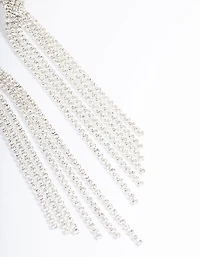 Silver Statement Strand Twist Drop Earrings