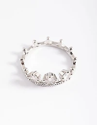 Couronne en zircone cubique argent