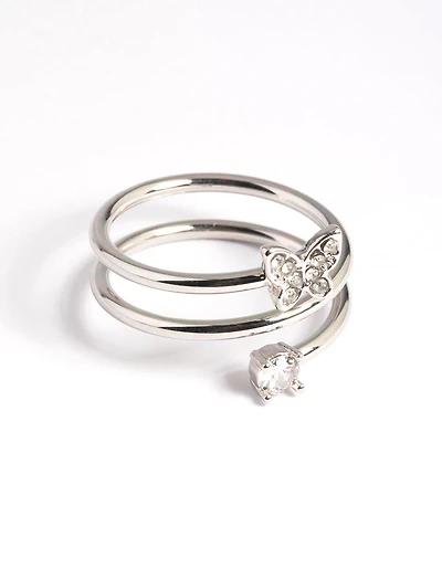Silver Mini Butterfly Wrap Ring