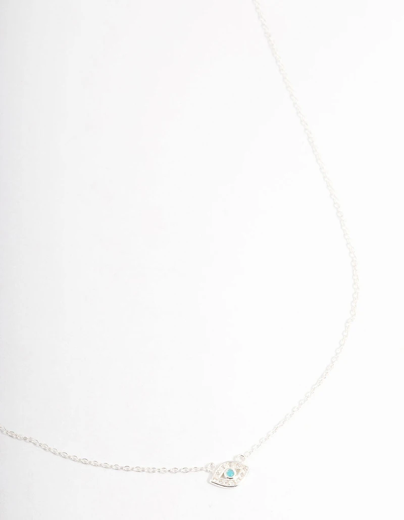 Sterling Silver Evil Eye Necklace