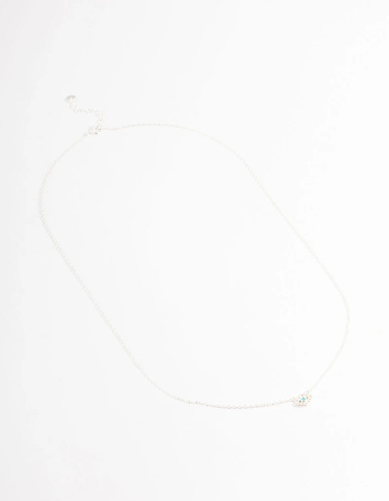 Sterling Silver Evil Eye Necklace