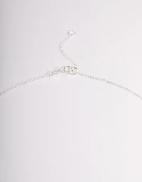 Sterling Silver Cubic Zirconia Halo Heart Pendant Necklace