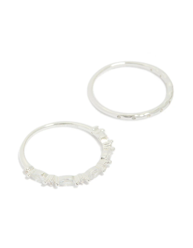 Paquet de bagues Marquise en argent sterling
