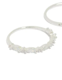 Paquet de bagues Marquise en argent sterling