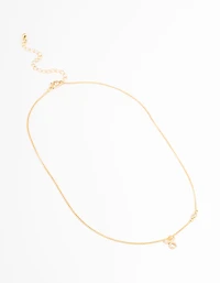 Gold Plated Taurus Necklace with Cubic Zirconia Pendant