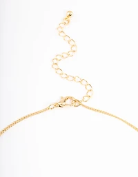 Gold Plated Taurus Necklace with Cubic Zirconia Pendant