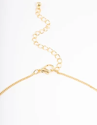 Gold Plated Pisces Necklace with Cubic Zirconia Pendant