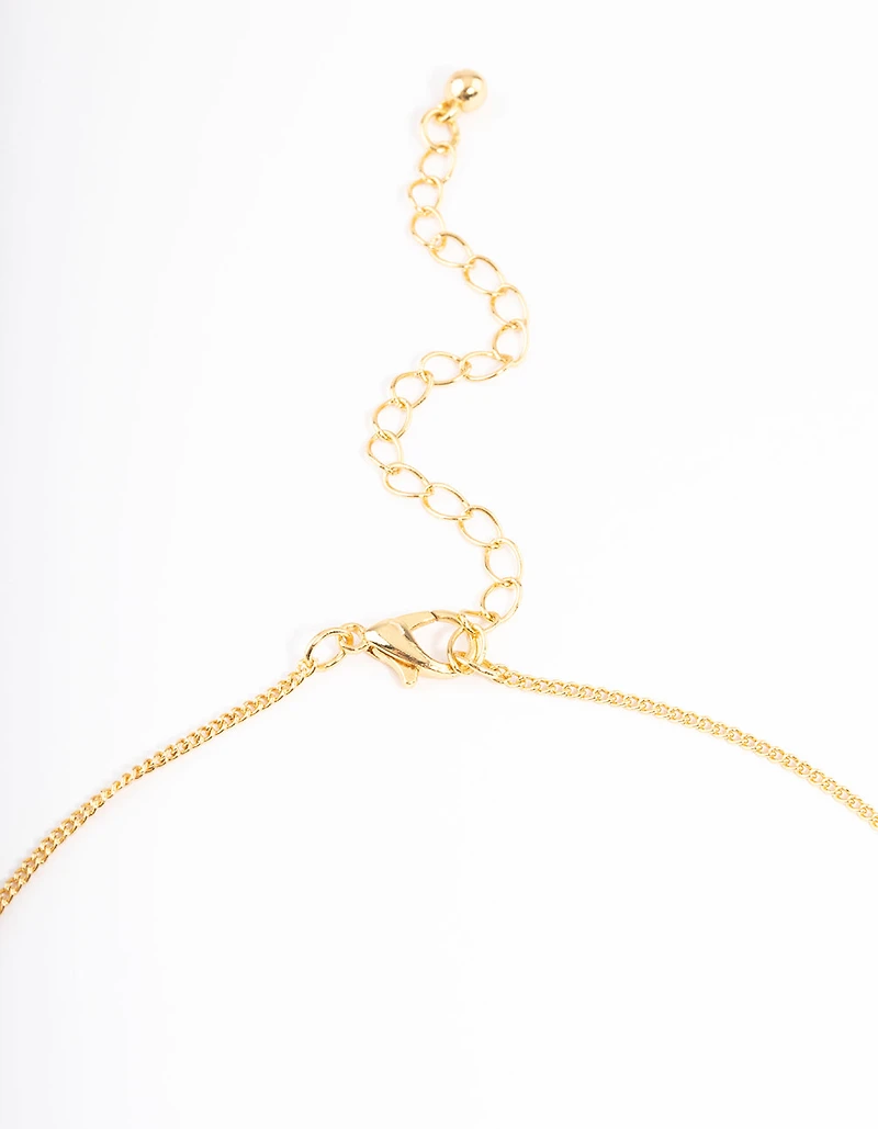 Gold Plated Scorpio Necklace With Cubic Zirconia Pendant