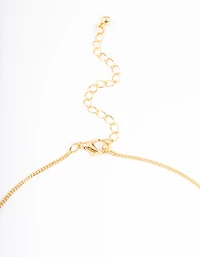 Gold Plated Scorpio Necklace With Cubic Zirconia Pendant