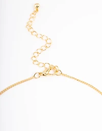 Gold Plated Virgo Necklace with Cubic Zirconia Pendant