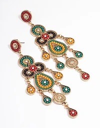Antique Gold Bead Earrings