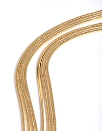 Gold Plated Brass Knot Stretch Tassel Drop Earrings