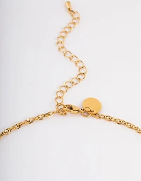 Waterproof Gold Plated Stainless Steel Fine 2mm Twist Chain Necklace