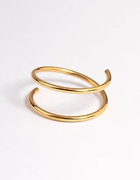 Gold Plated Surgical Steel Double Twist Nose Ring