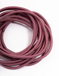 Élastiques à cheveux fins en tissu bordeaux de base