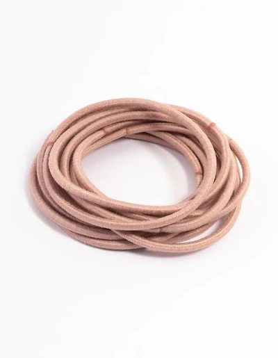 Fabric Basic Thin Hair Ties 12-Pack