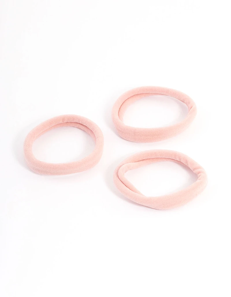 Blush Fabric Hair Tie Pack