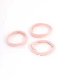 Blush Fabric Hair Tie Pack