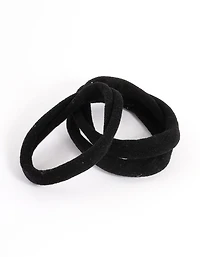 Paquet d’élastiques à cheveux en tissu noir