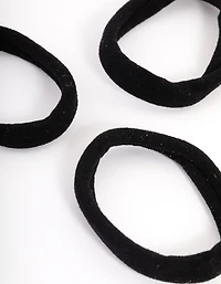 Paquet d’élastiques à cheveux en tissu noir