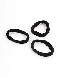 Paquet d’élastiques à cheveux en tissu noir