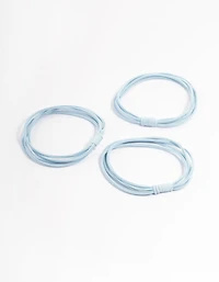 Paquet d’élastiques à cheveux en tissu bleu