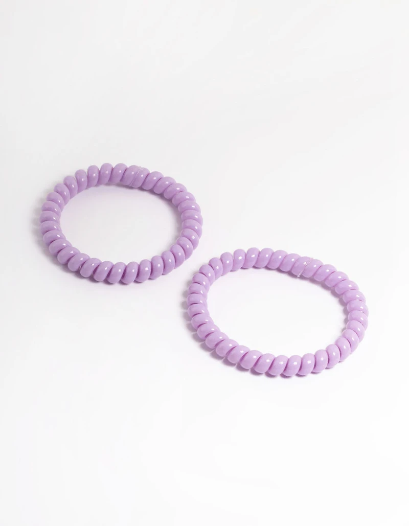 Pack spiralé en plastique violet pour cheveux étroits