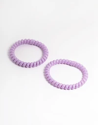 Pack spiralé en plastique violet pour cheveux étroits