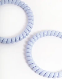 Sachet spiralé en plastique bleu pour cheveux étroits