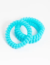 Blue Plastic Large Hair Spiral Pack