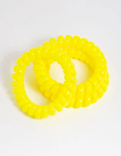 Sachet en spirale en plastique jaune pour grands cheveux