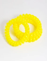 Sachet en spirale en plastique jaune pour grands cheveux